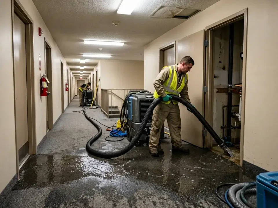 multi-unit-apartment-hallway-f-005 — frequently asked questions, Emergency Burst Pipe Water Extraction & Removal in East Oak…